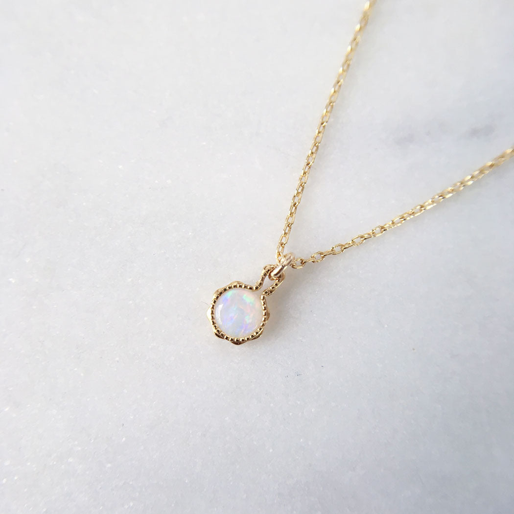 Opal Pendant necklace with a fine gold chain