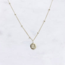 Silver initial necklace with personalised letter pendant and sterling silver chain